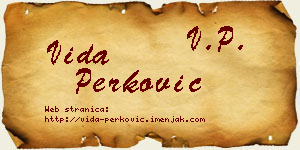 Vida Perković vizit kartica